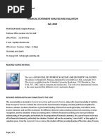Financial Statement Analysis and Valuation (Penman) FA2013