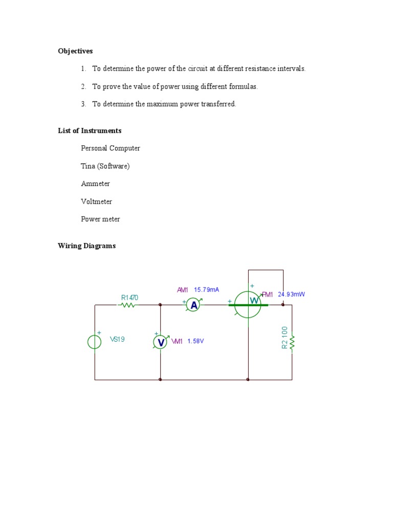 Power Measurement And Maximum Power Transfer Download Free Pdf Watt