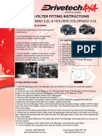 Isuzu D-Max 3.0L & Holden Colorado 3.0L: Pre-Filter Fitting Instructions