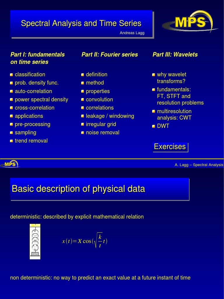 Spectral Analysis Fundamentals Guide | PDF | Wavelet | Spectral Density