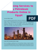 Processing Services to Buy Petroleum Products Online in Egypt