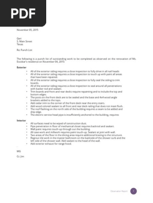 Punch List 02