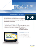 Instructions For Accessing MathXL 30 Day Trial
