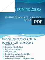 Instrumentación Política Criminológica Estrategias Prevención