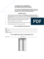 School Nursing- School Health Profile Tool