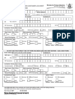 Ministry For Primary Industries Container Log Sheet and Application For Mpi Release