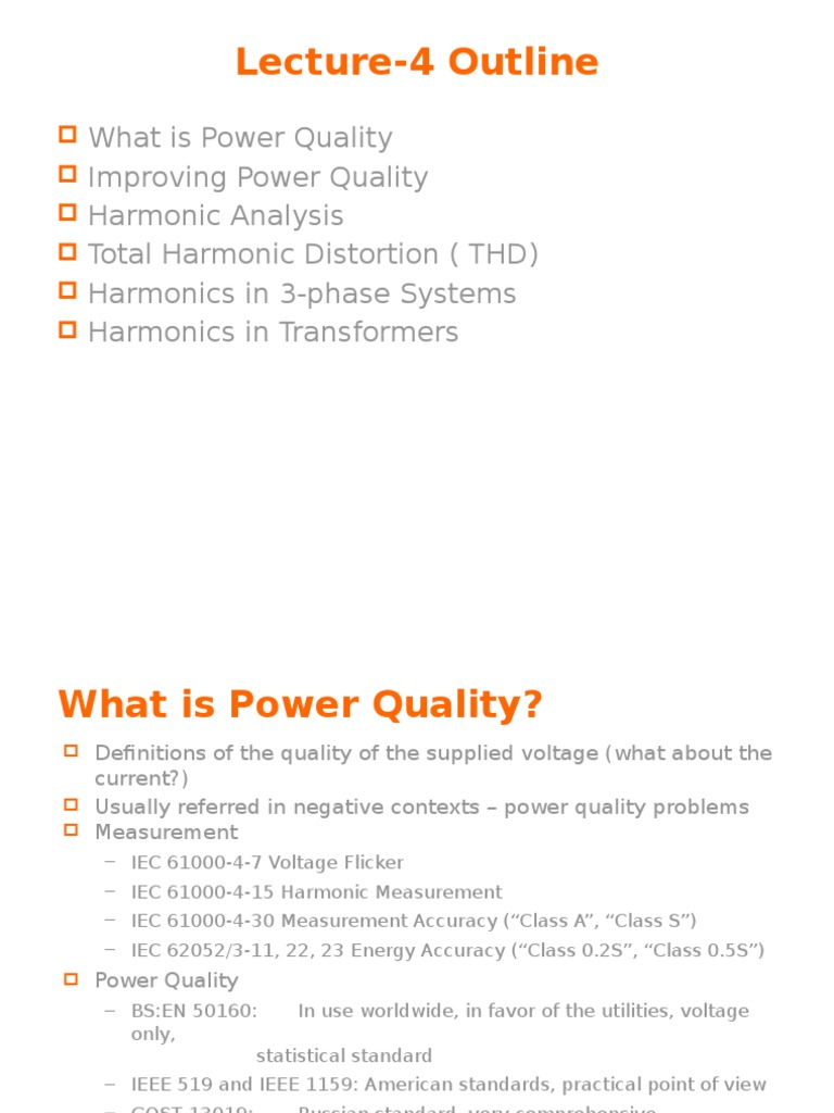 Power Quality and Harmonics Analysis | PDF | Physical Quantities | Force