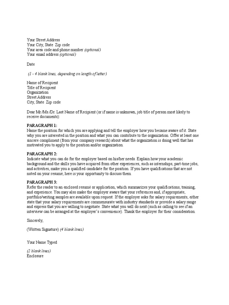 Format Letter of Application 2013 | PDF | Career & Growth