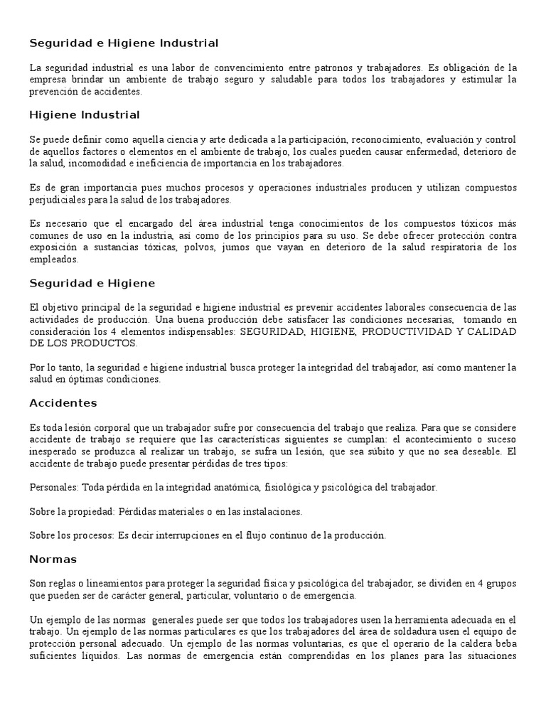 Dibujos de Seguridad e Higiene Industrial | PDF | Seguridad y salud ...