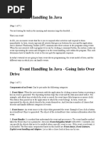 Event Handling in Java: Components of An Event: Can Be Put Under The Following Categories