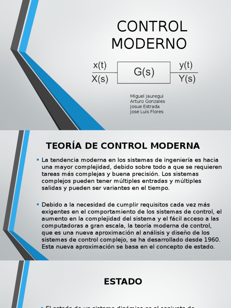 Control Moderno Teoría de sistemas Ecuaciones