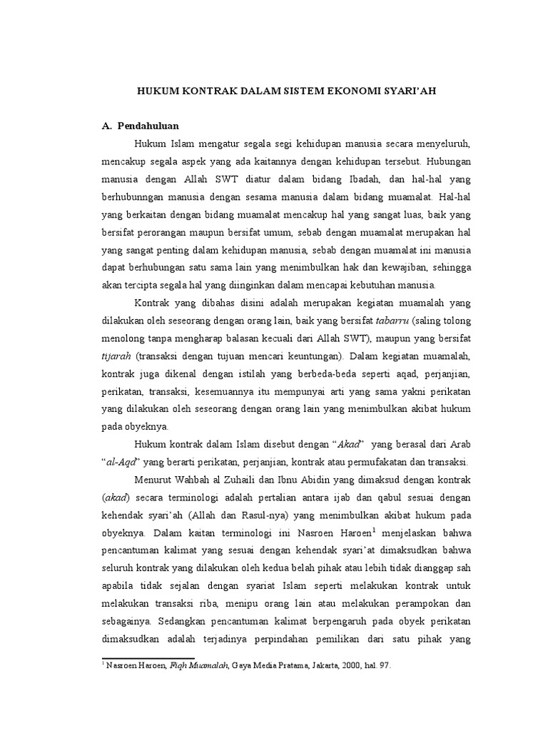 Makalah Hukum Kontrak Bisnis Bu Sulistyandari