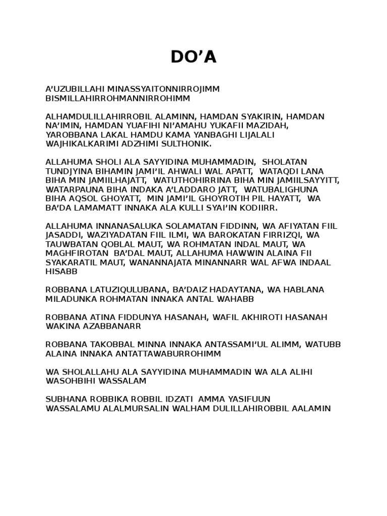 Doa Acara | PDF