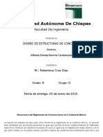 Observancia Del Reglamento de Construcciones en La Ciudad de México