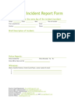 GFA Incident Report Form