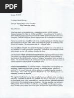Dr. Jullette Saussy Resignation Letter, Courtesy AP