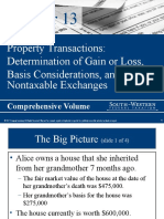 Property Transactions: Determination of Gain or Loss, Basis Considerations, and Nontaxable Exchanges