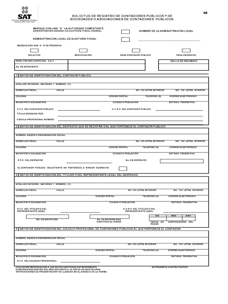 Solicitud Registro Contadores Públicos | PDF | Deportes