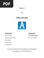 online music shop Project complete report