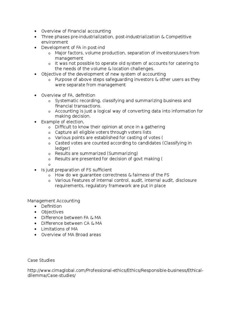 Notes Management Accounting | PDF | Management Accounting | Cost Accounting