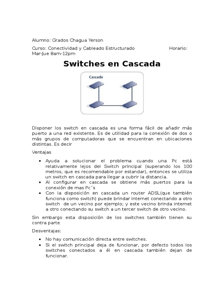 Switches en Cascada | PDF