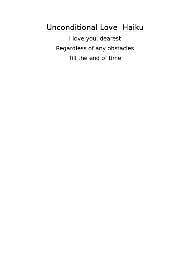 Unconditional Love | PDF