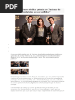 Mesquita Nunes Dedica Prémio Ao Turismo de Portugal