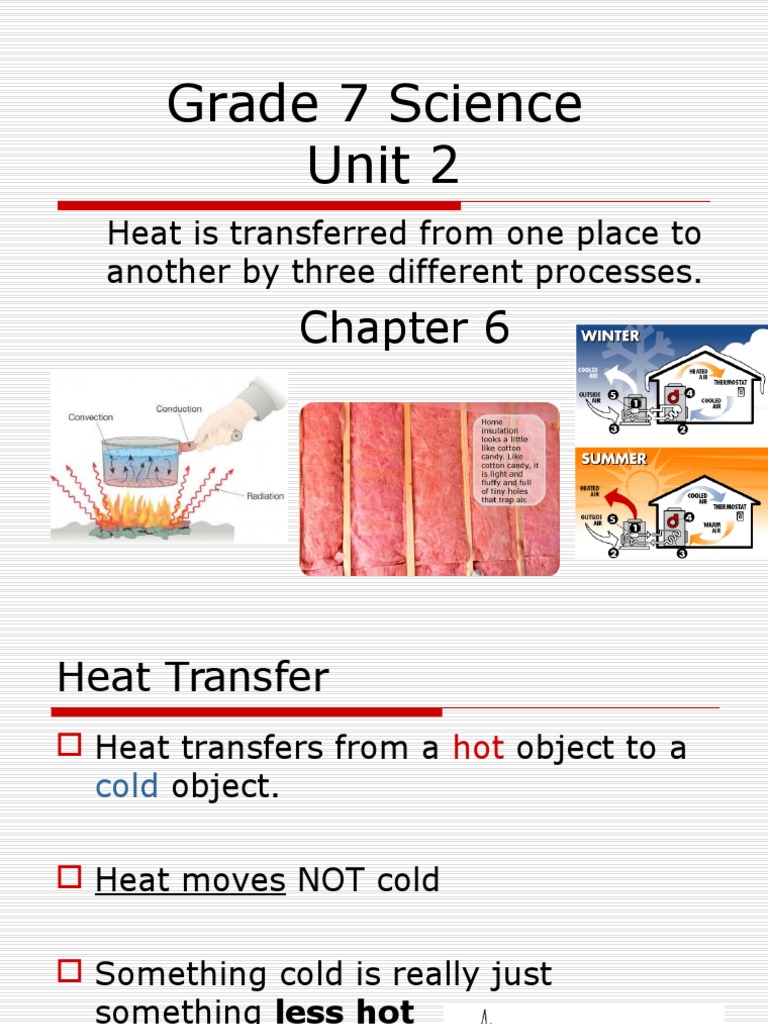 Heat Transfer in Grade 7 Science | PDF | Thermal Conduction | Heat Transfer