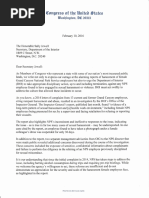 Letter to Dept. of Interior Secretary Sally Jewell Regarding Sexual Harassment Reports