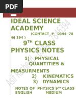 Complete Notes On 9th Physics by Asif Rasheed