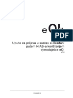 Upute Za Korištenje Vjerodajnice EOI u Sustavu NIAS