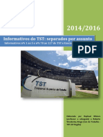 Informativos Do TST Separados Por Assunto 2014-2016