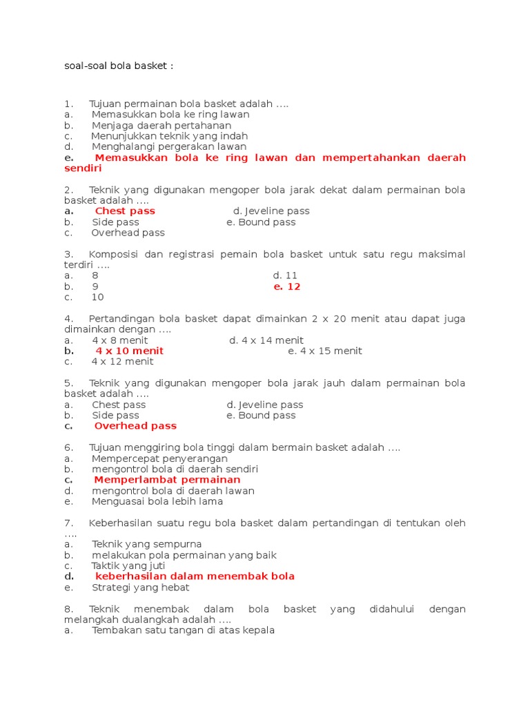 Soal Basket
