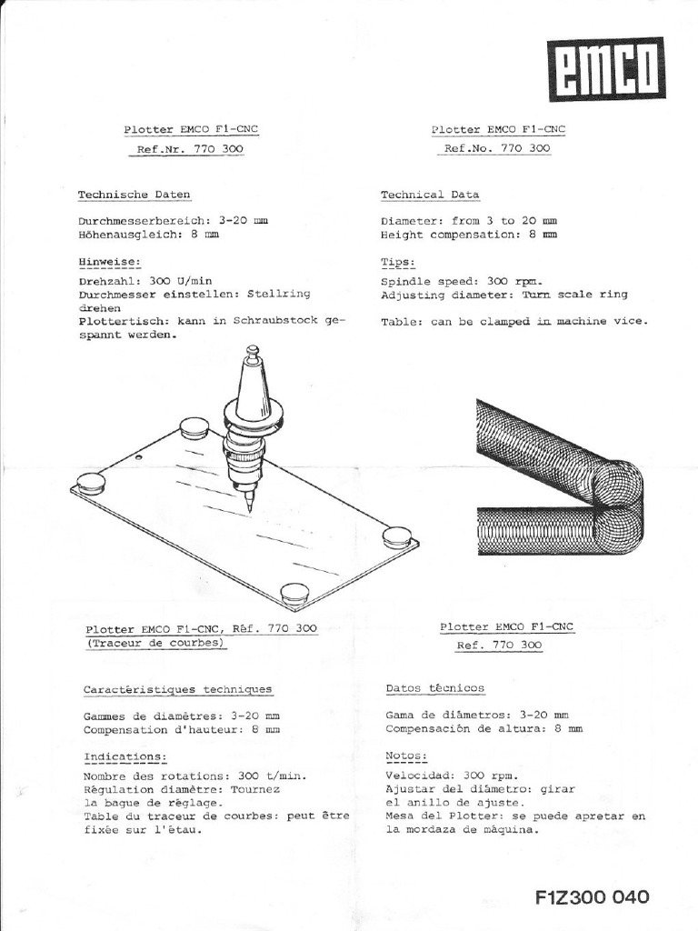 EmCO F1 CNC Plotter | PDF