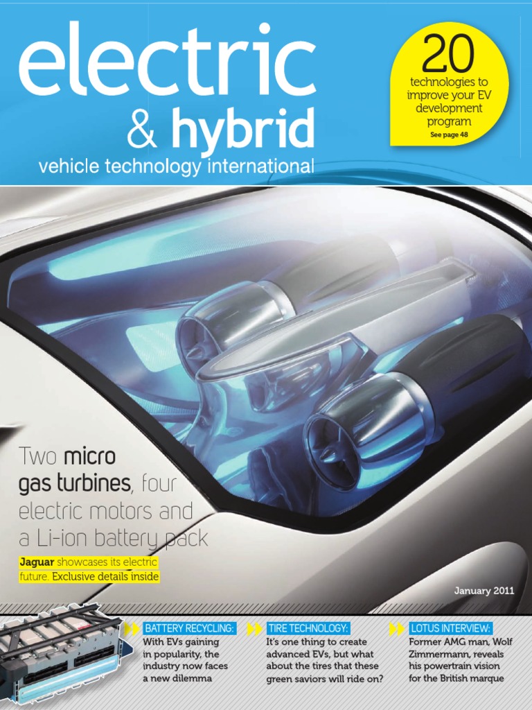 Electric & Hybrid Vehicle Tech, PDF, Gas Turbine