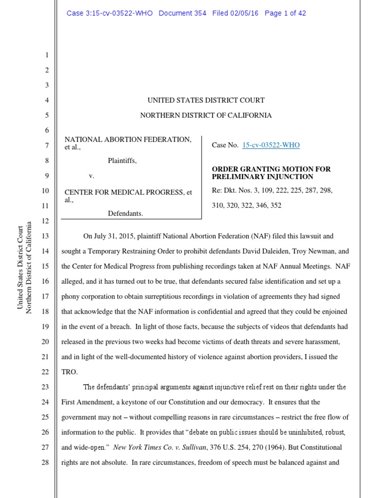 CMP Temporary Restraining Order | PDF | Injunction | Evidence (Law)