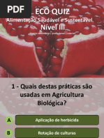 Eco Quiz | Alimentação Saudável e Sustentável | Nível III
