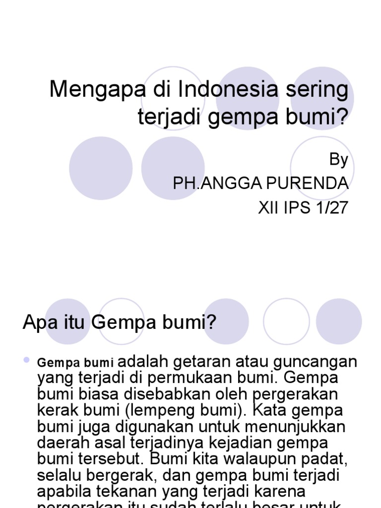 Penyebab Indonesia Sering Terjadi Gempa Bumi Berbagai Sebab