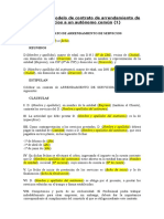 Autonomos Modelo de Contrato de Arrendamiento de Servicios A Un Autonomo