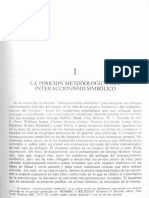 Capitulo 1 - Posicion Metodologica Del Interaccionismo Simbolico