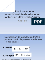 Aplicaciones de La Espectrometrc3ada de Absorcic3b3n Molecular Uv Vis(1)