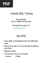 Oracle SQL Tuning: Presented by Akin S Walter-Johnson Ms Principal Peerlabs, Inc