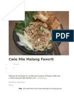 Cwie Mie Malang Favorit