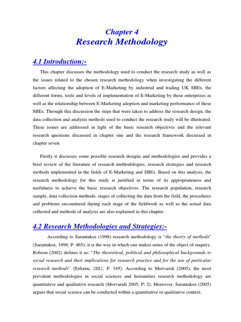 chapter 4 thesis example quantitative pdf