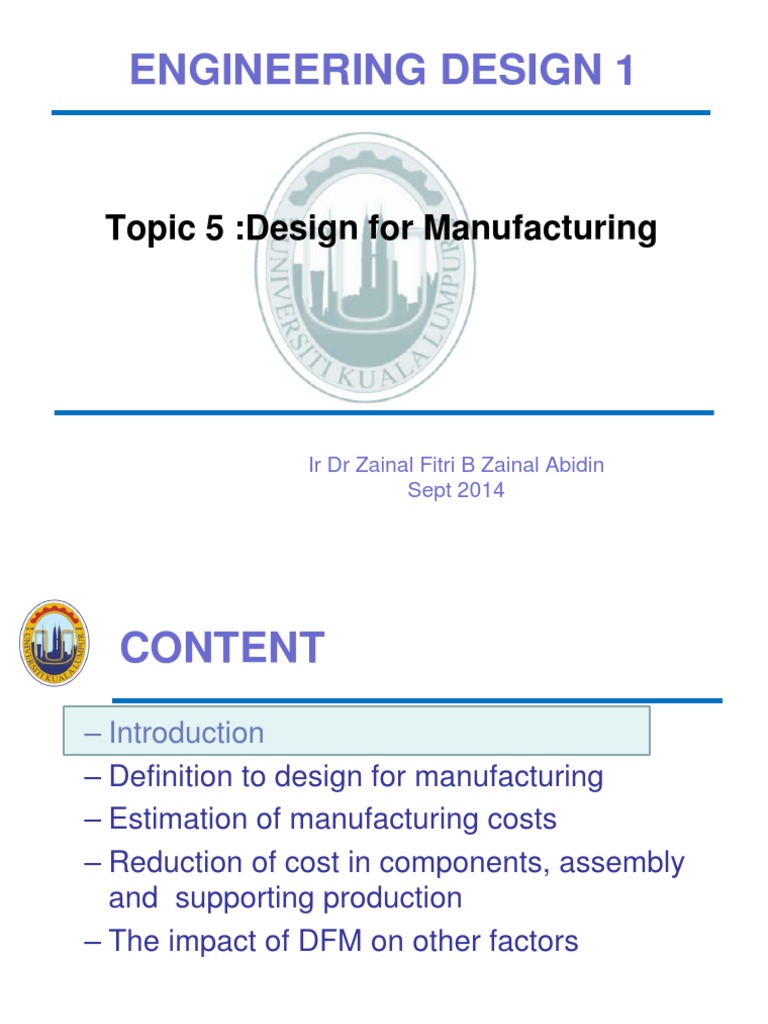 design manufacturing thesis