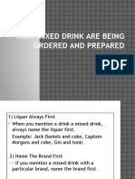 How MHow Mixed Drink Are Being Ordered and Prepared - Pptxixed Drink Are Being Ordered and Prepared