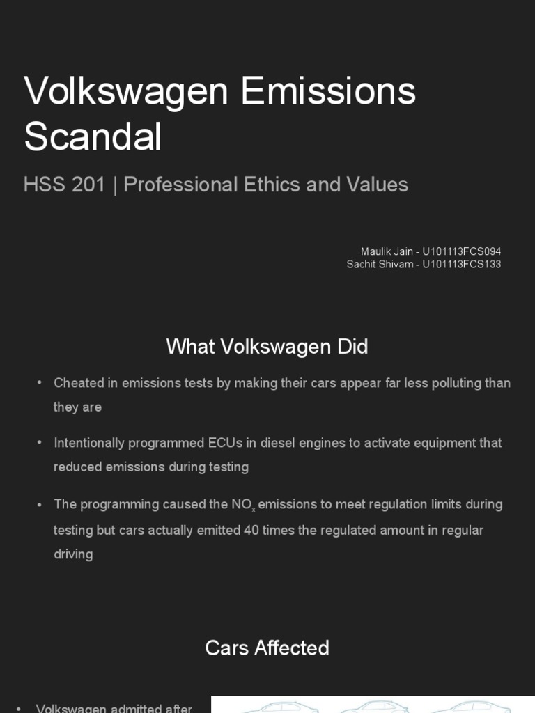 Volkswagen Emissions Scandal Overview | PDF | Emission Standard ...