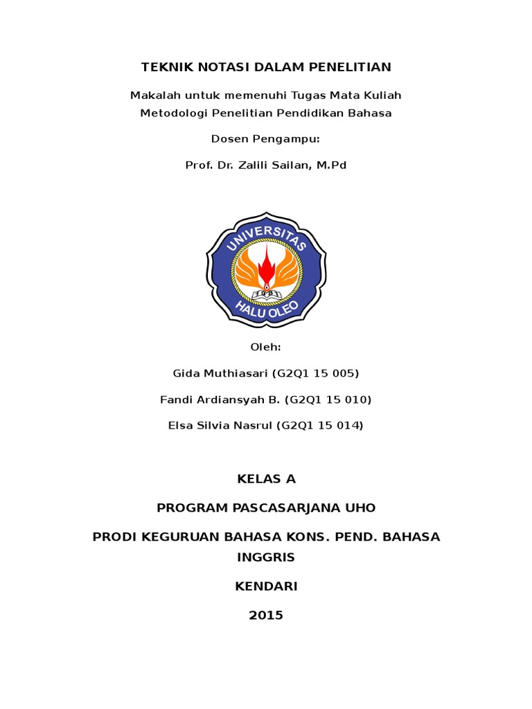 Makalah Notasi Ilmiah Group 7