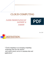 On Cloud Computing