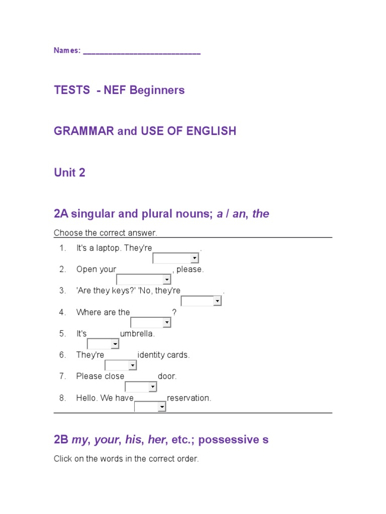 Beginner test